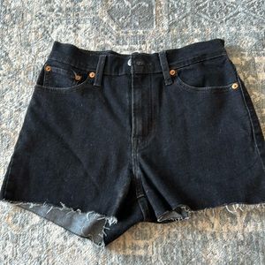 New black levis shorts black without tags